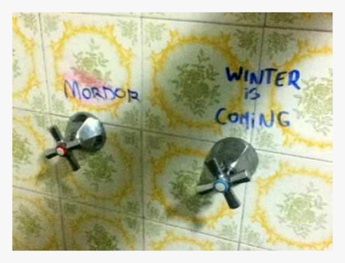 gingerbrownies:  Sean Bean’s bathroom