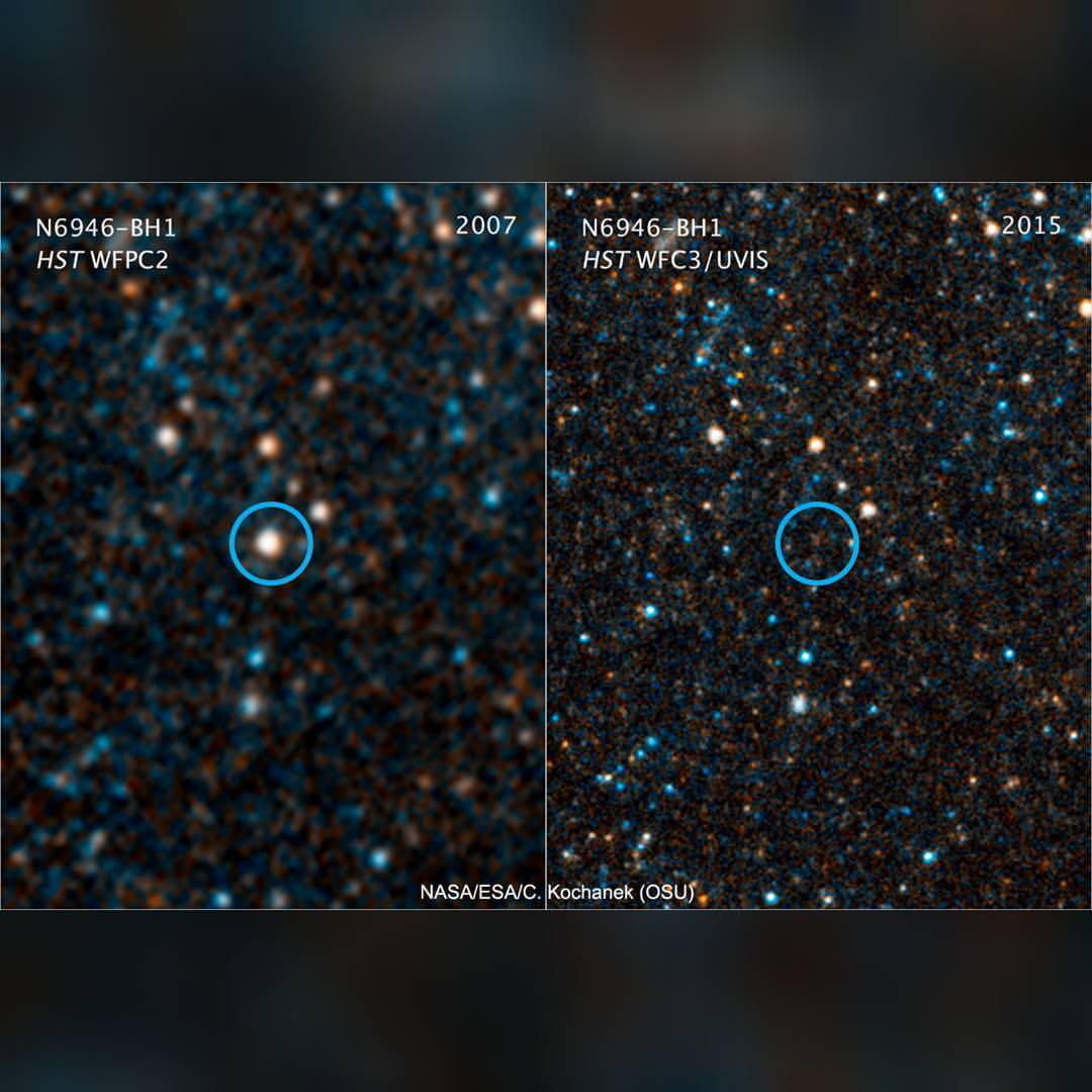 The Case of the Missing Star #nasa #apod #esa #hubble #star #giantstar #n6946bh1