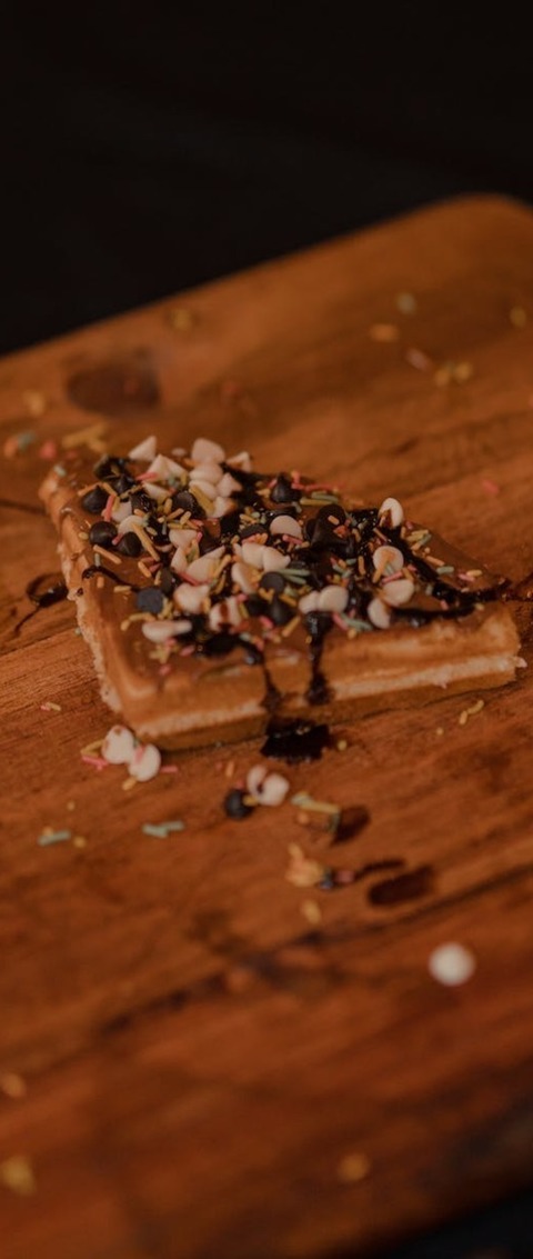 Chocolate Waffles With Sprinkles