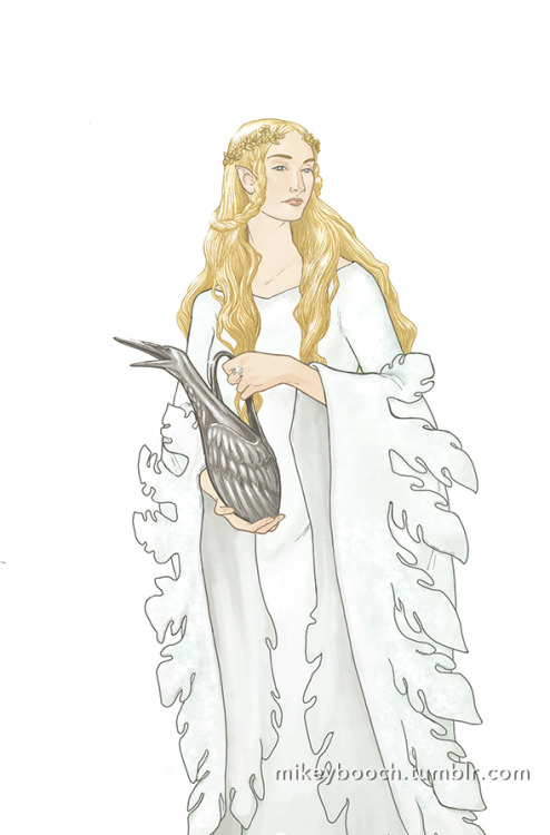 Galadriel, most beautiful of all the house of Finwë; her hair was lit with gold as though it had cau