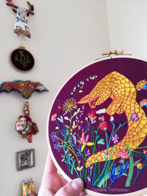 XXX littlealienproducts:    Pangolin Embroidery photo