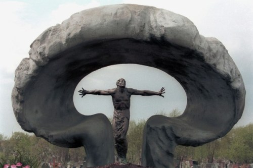 henryclervals: (Some) Monuments to the victims of Chernobyl1. Outside Reactor 4 building, Chernobyl2