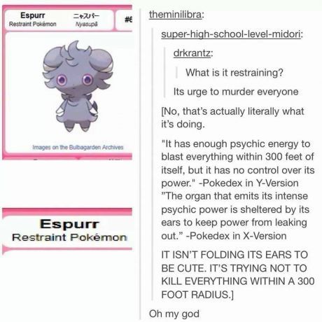 ….. fuck.  Why is it such a lamesauce pokemon then.  