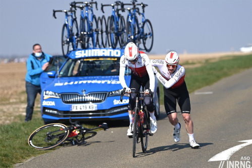 Credit: Alex Broadway / ASOGuillaume Martin suffered a mechanical in the crosswinds of Paris-Nice. H