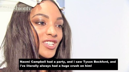 ursulas-necklace:pootlovato:bitchussy:faizfentyslaysyourlife:Jourdan Dunn on meeting her then crush 