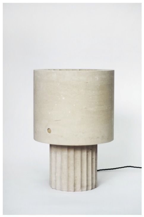 deestijl:  Max Lamb, Small Portland Limestone Lamp, 2014, Johnson Trading Gallery