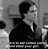 emilythornes:favourite the vampire diaries characters: damon salvatoreSome girls just can`t refuse m