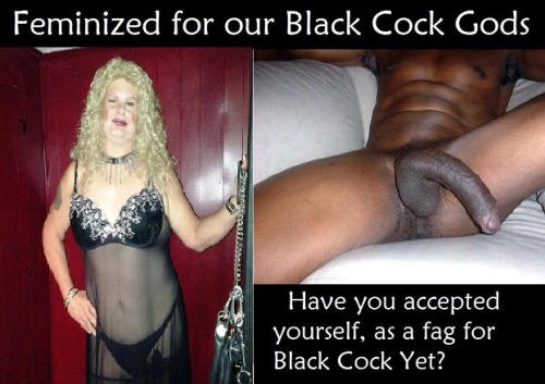 White sissy faggot for Superior Black Men adult photos