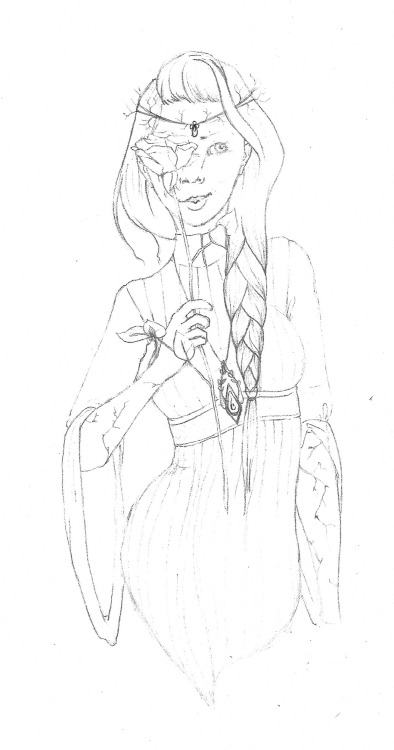 Working on designs for the Valar Yavanna. Had a lot of trouble deciding on the hair and then with th