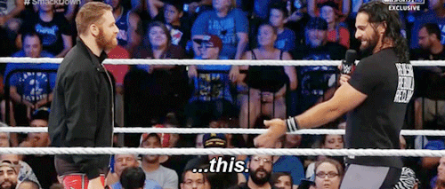 supreme-leader-hux:  Seth Rollins actually hitting on Sami Zayn in front of a live audience 