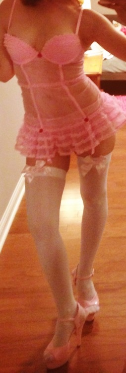 loosergooner:  theperfectfuckdoll:  Good morning. This was my bimbo fuckdoll outfit from last night. How much of a little suck and fuck bimbo do you think I was for the guy I JUST met on Craigslist?  Damn. I hope he was rough. 