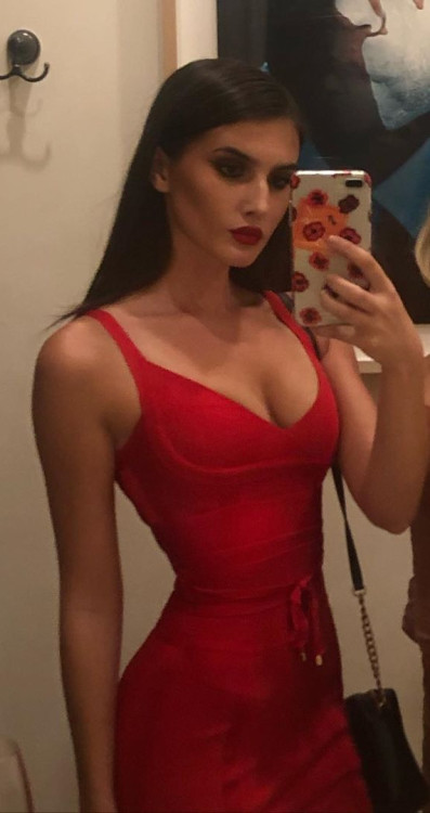 Porn Pics Red dress