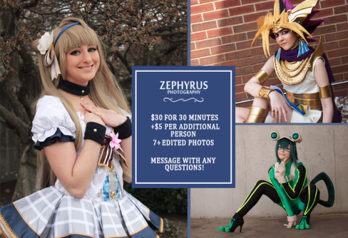 Hi everyone! If you’re interested in having a shoot done at Anime St. Louis or Anime Central 2019, s