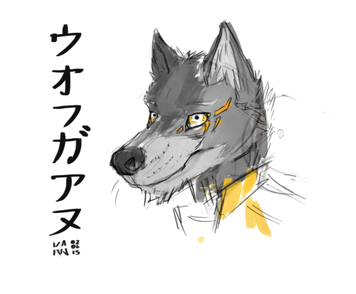 Watercolour experiment of Wolfgun[ Weasyl | Twitter ]