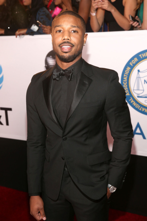 celebsofcolor: Michael B. Jordan attends the 49th NAACP Image Awards at Pasadena Civic Auditorium on January 15, 2018 in Pasadena, California.