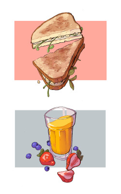 carlysart:i’m really attracted to colorful art of food with cool shading so here you go(?) :0