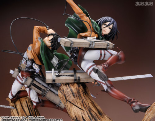  Levi and Mikasa (ARTFX J) by Kotobukiya  I’m going to go to town with pictures of these when they finally arrive.