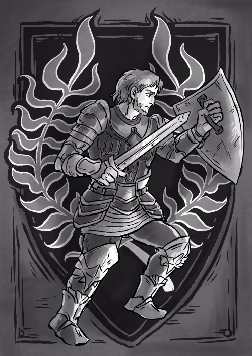 Character Illustration commission of Warden-Commander Daren Cousland, @milesmentis‘ OC! I