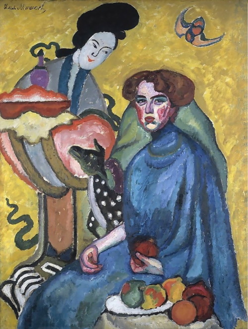 ilya-mashkov: Portrait of Evguenia Kirkaldi, 1910, Ilya MashkovMedium: oil,canvas