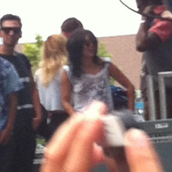 ladyxgaga:  Gaga and the Haus at the Pitchfork Music Festival in Chicago yesterday.