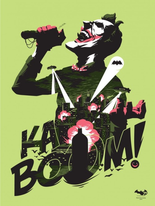 geek-art: NEW BATMAN OFFICIAL PRINT ! Kaboom by Florey, limited edition of 75 on sale NOW ! Edition