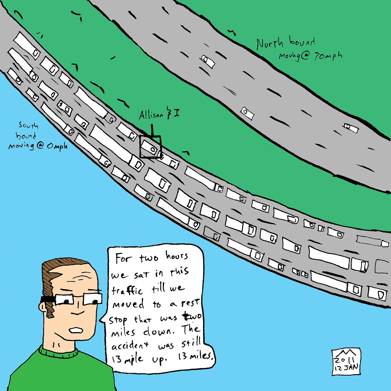 adventures in ink 2-05 - louisville traffic jamcheck out more of my comics at mini dove comics & @retail-comics, plus like the facebook page for more comic fun.