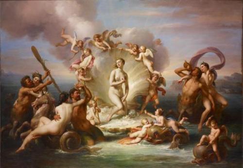 dentelledeperle: Francesco Podesti  (1800–1895) The Birth of Venus