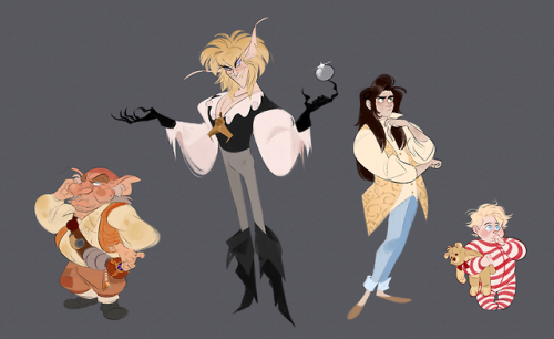 arealtrashact:Little Labyrinth lineup because I honestly love this movie more than life itself