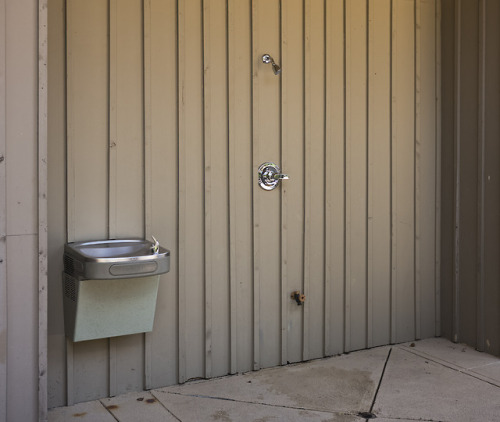 Outdoor Wall Shower and Drinking Fountain. Atlanta, Georgia.