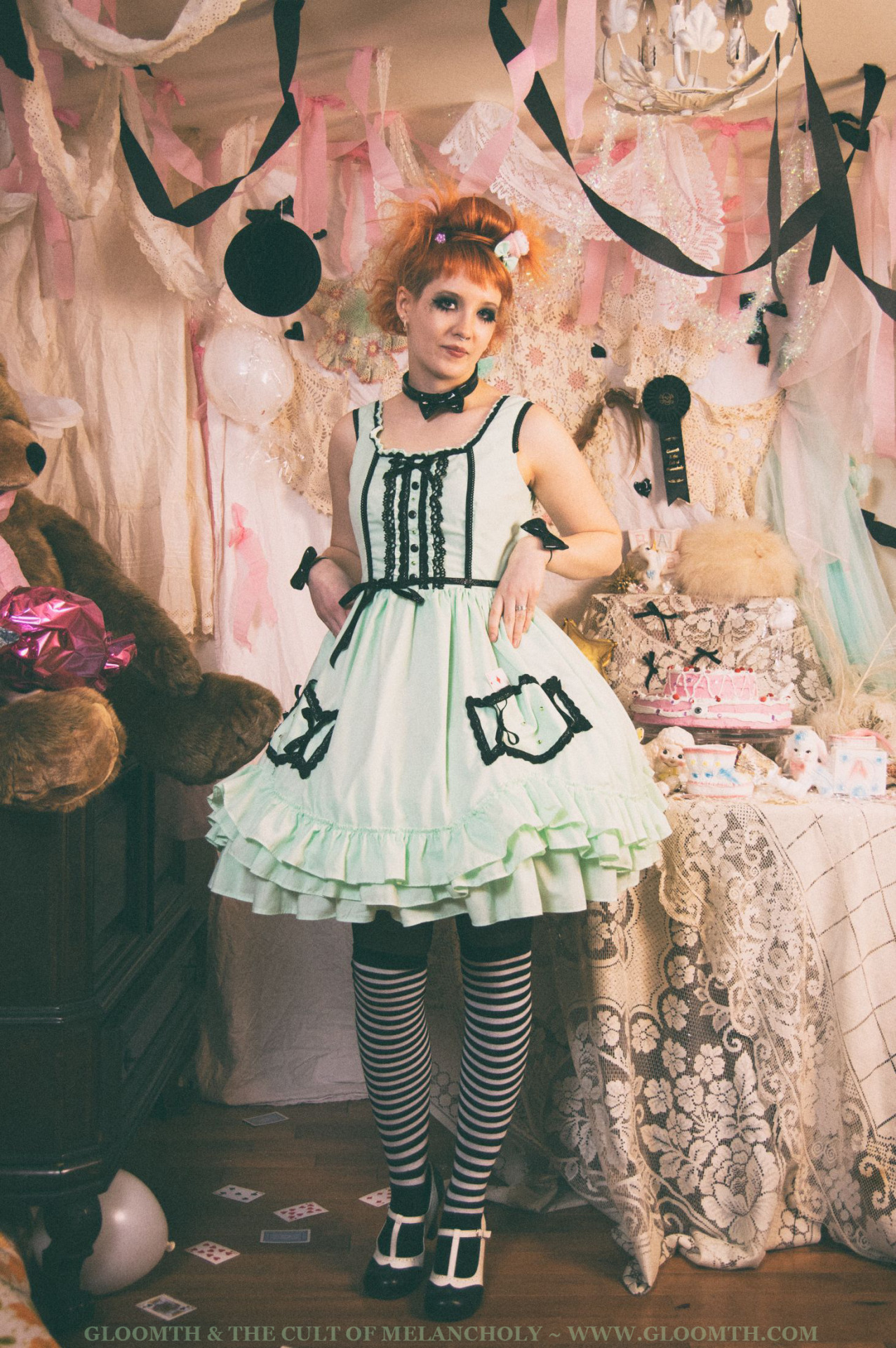 the-gloomth:  Gloomth’s new “BonBon” dress. Available in a bunch of colors