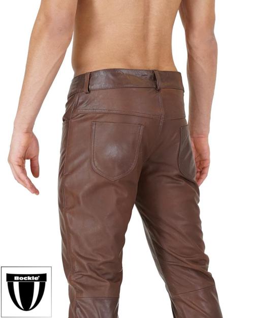 Bockle® New Antik Speckig Lederhose Lederjeans Leather pants tr