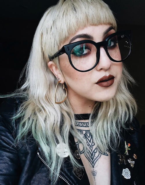 @dark.n.darling looking fly in our My Broken Heart standard earrings.