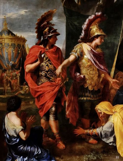 hadrian6: Detail : The family of Darius before Alexander. Charles Le Brun. French. oil on canva