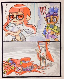 mosamosa8:  Variety of the quick bomb.  Splatoonを買いました、すぐフルボッコにされます。  still find this funny lol XD