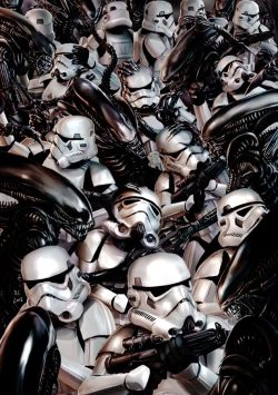 latanieredecyberwolf:  Stormtroopers vs Aliens by Robert Shane (Rhyme Syndicate) Deviant Art ||| Twitter and on my Tumblr 