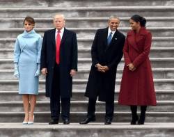 from-palestine: This says a lot.  They so stiff and cold, and the Obamas so vibrant and lively. The trumps probably live a dry life together.