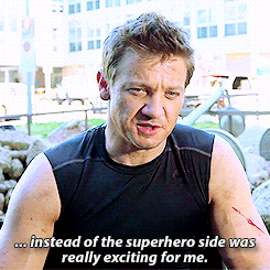 colinfiirth:  Jeremy Renner on what appealed to him about Hawkeye. (x)