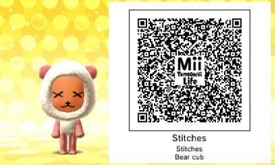 quackercracker: “QR code of Stitches the lazy bear cub from Animal Crossing. Feel free to edit. Note: This was made with the EUR/AUS version of the game! His clothes won’t appear if you scan the qr code with the US version. ”