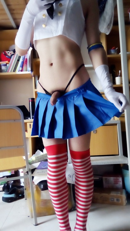 xiaoming-like-it: 岛风酱，喜欢吗？请多转发点赞评论哟~ a cosplay of Shimakaze, do u like？ Plz more reblog,comment and 