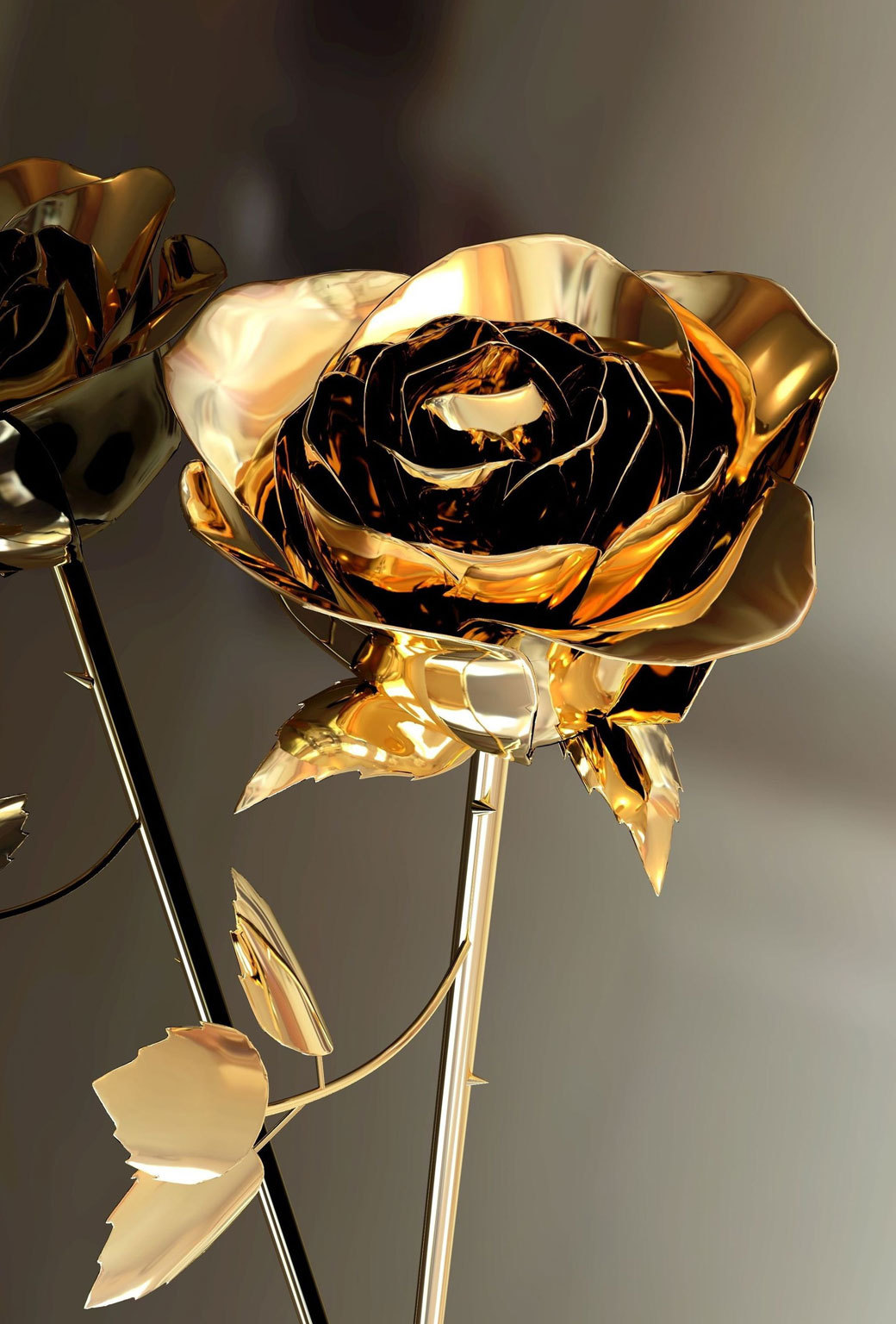 dope-enuff:  parallaxwallpapers:  Gold Roses HD Wallpaper 