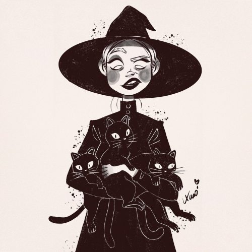 karolinepietrowski:#inktober no 7 “Black Cat” - #thankyou so much for all your feedback 