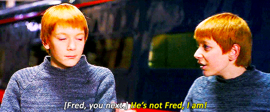 siriusblaack:  Favorite Scenes of Fred and George: 3/∞   My life as a twin up
