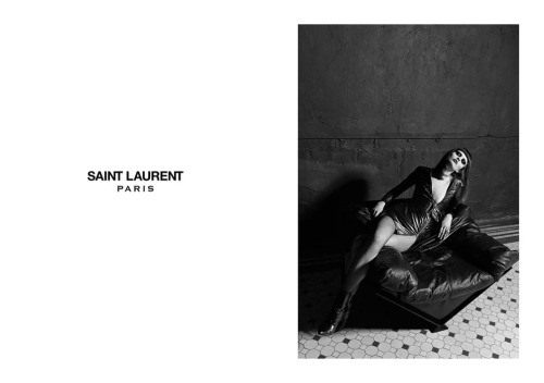 Saint Laurent. Ad campaign FW1516Creative Director: Hedi SlimanePhotos: Hedi SlimaneModel: Katy Dron