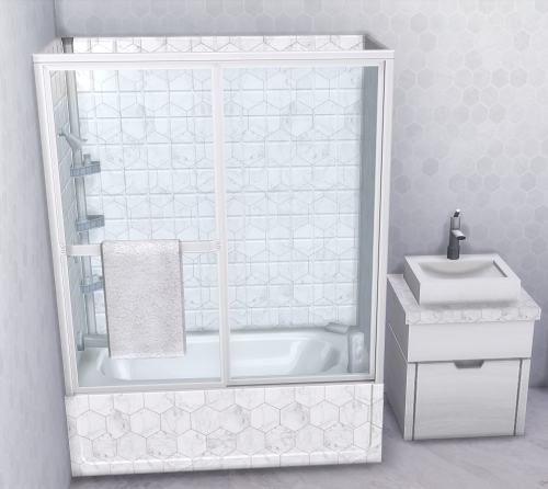  Honeycomb Marble Bathroom SetJust a little EA bathroom recolour/retexture for anyone that wants i
