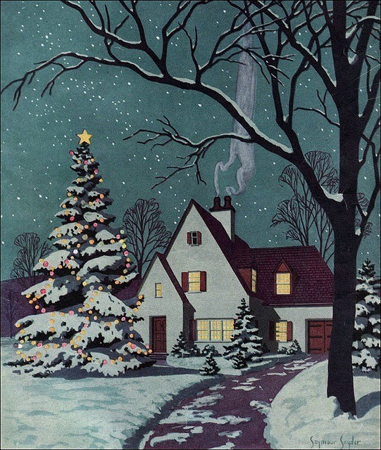 fuckyeahvintage-retro:  English Cottage, 1930 - Cover art by Seymour Snyder for Better