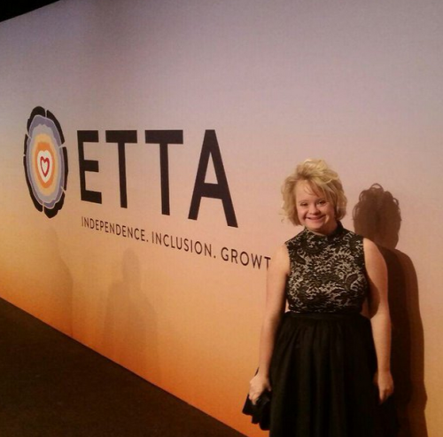 Lauren Potter was presented with the leadership award at the 2015 Etta Gala. 