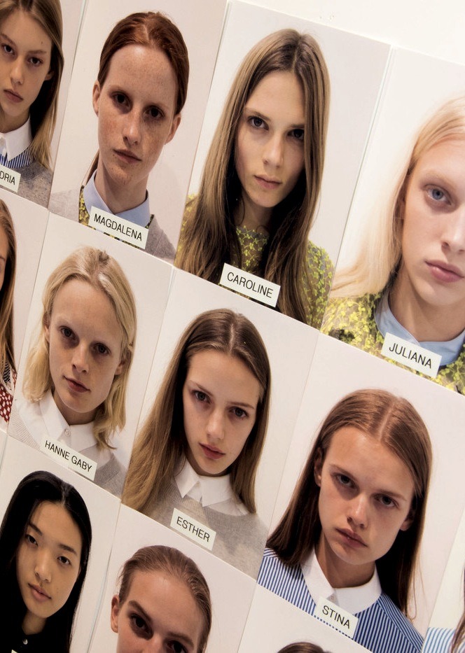 repvlsed:  alreadyuncool:   Casting board backstage at Sacai S/S 2013    Esther is