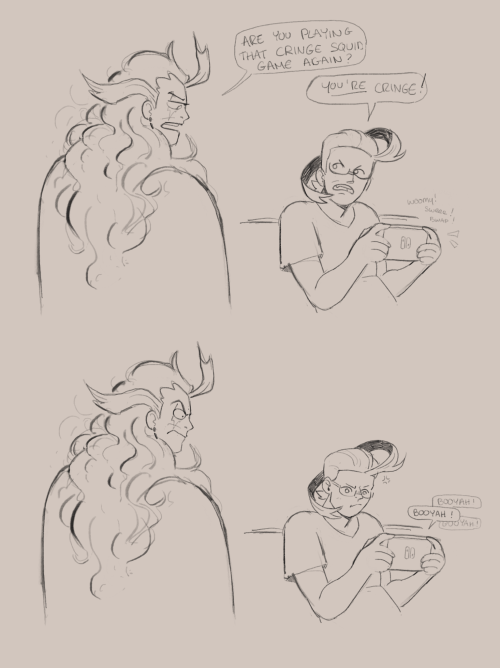 Idk Why But I Can Picture Faba Playing Splatoon A Lot. So Of Course He Gets Colress Into It. So I Drew