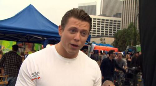 rileydibiaseambrose:  The Miz goes behind-the-scenes with The Muppets  The Miz looks good in that white shirt! With his hard nipples poking out