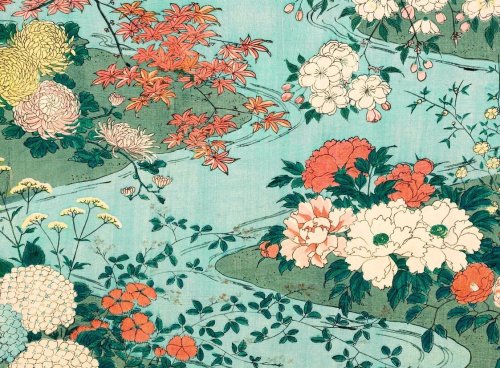 nobrashfestivity: Utagawa Hiroshige, Flowers of the Four Seasons Woodblock printPublished by Sanoya 